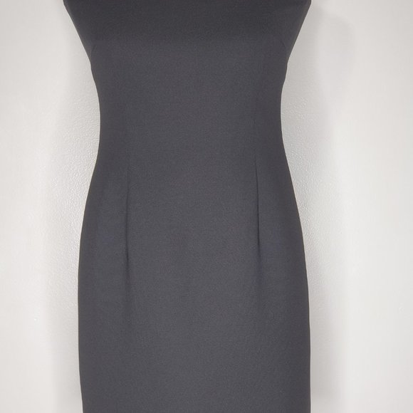 Villager Liz Claiborne Petite Classic Timeless Black Sleeveless Career Dress 4P - Picture 4 of 14